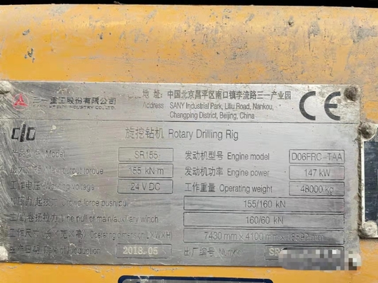 Soilmec SR-60 SR-65 SR-70 SR-80 SR-80C Rig rotativo para mineração de energia Diâmetro de perfuração 2,5 m