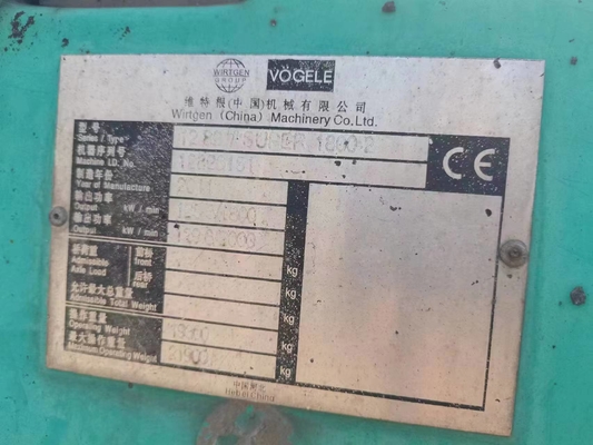 Huade válvula hidráulica usada pavimentador de asfalto VOGEL 1800-2 para Max. espessura de pavimentação 1000MM