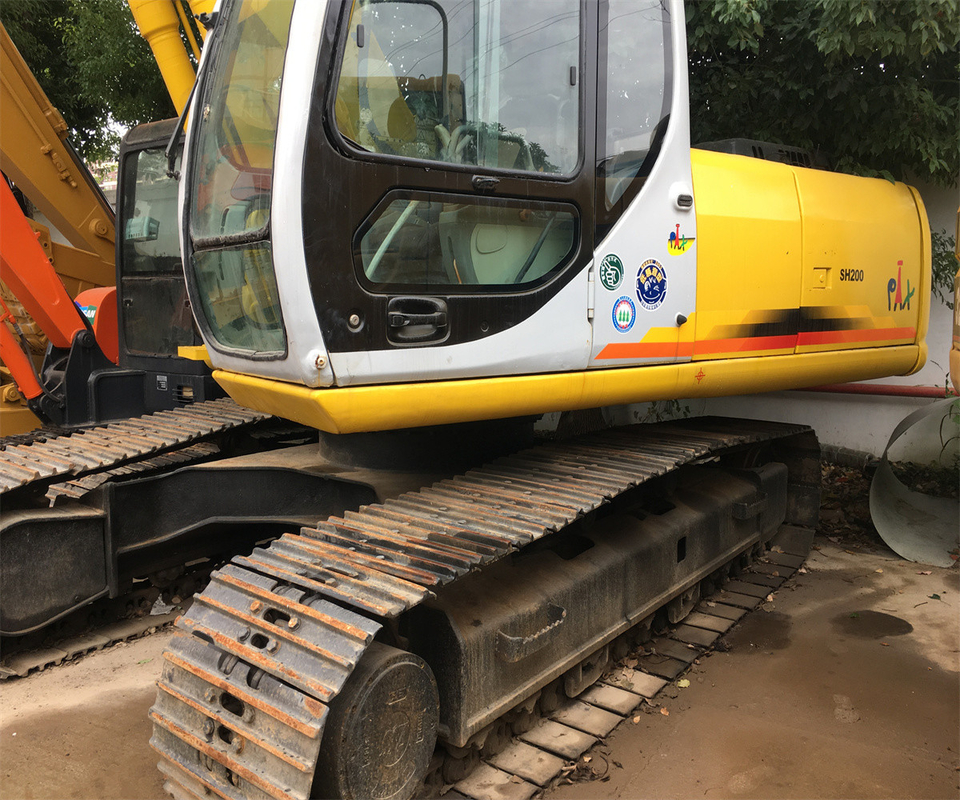 3000 Horas de Trabalho Excavadora usada SH200 SH120-5 para seus projetos de construção